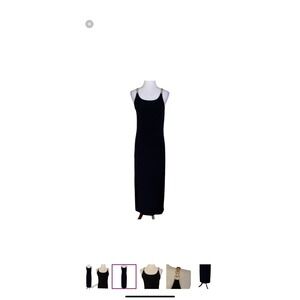 Michael Kors Black Gold Chain Strap Jersey Knit
Maxi Slip style Dress Med